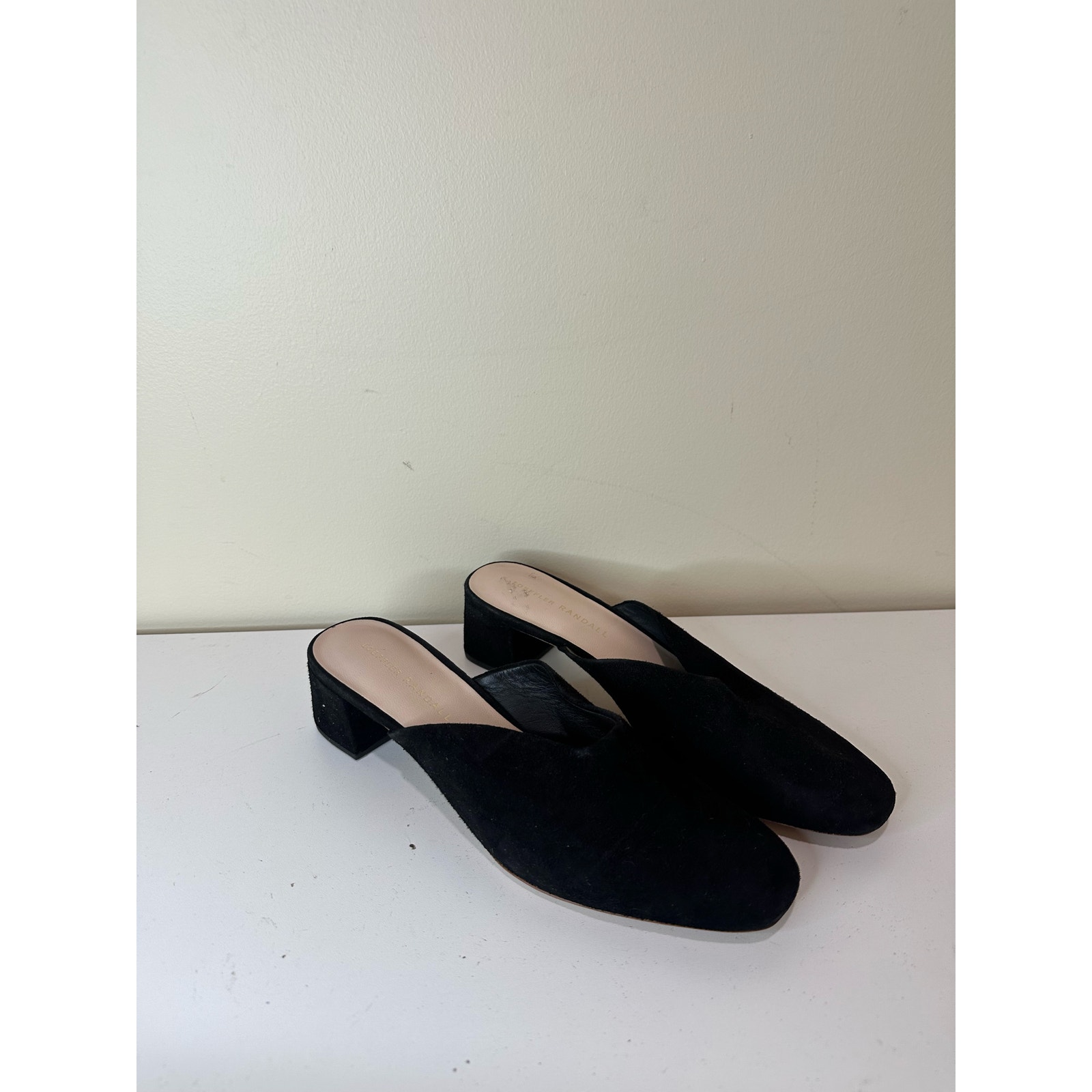 Loeffler Randall Suede Black Heeled Mules
